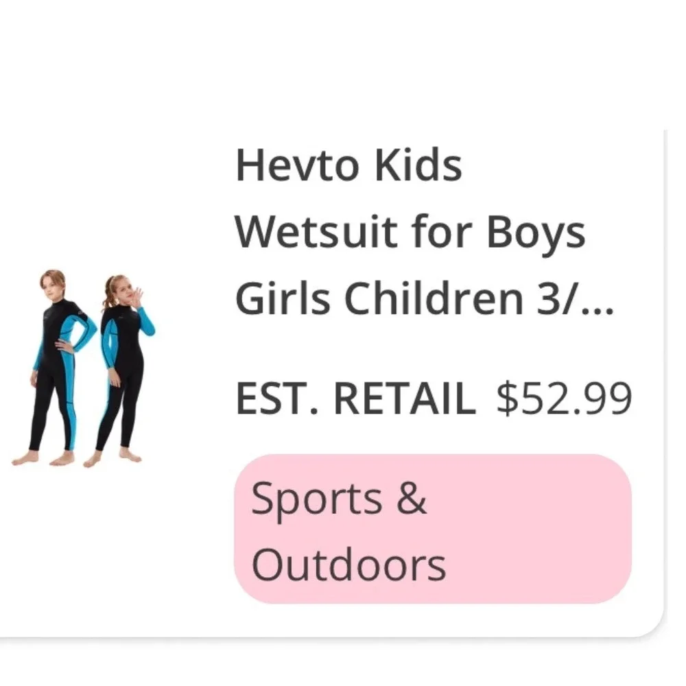 Hevto Wetsuit Kids 14 Black Blue New 3/2mm Neoprene Full Thermal Youth K01-Blue